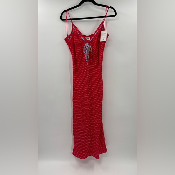 Rouje X J.Crew Swoon slip dress in polka dot - Picture 6 of 9